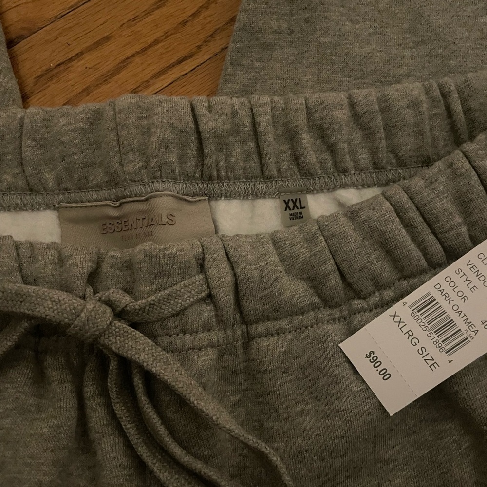 Essentials Heather Gray Drawstring Sweatpants - image 2